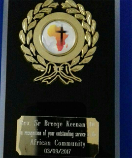 Sr Breege Keenan receives Award
