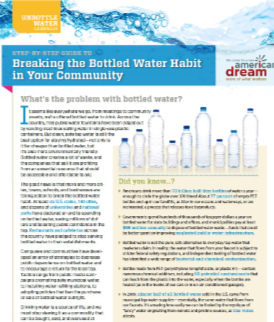 Breaking the Bottled Water Habit in Your Community